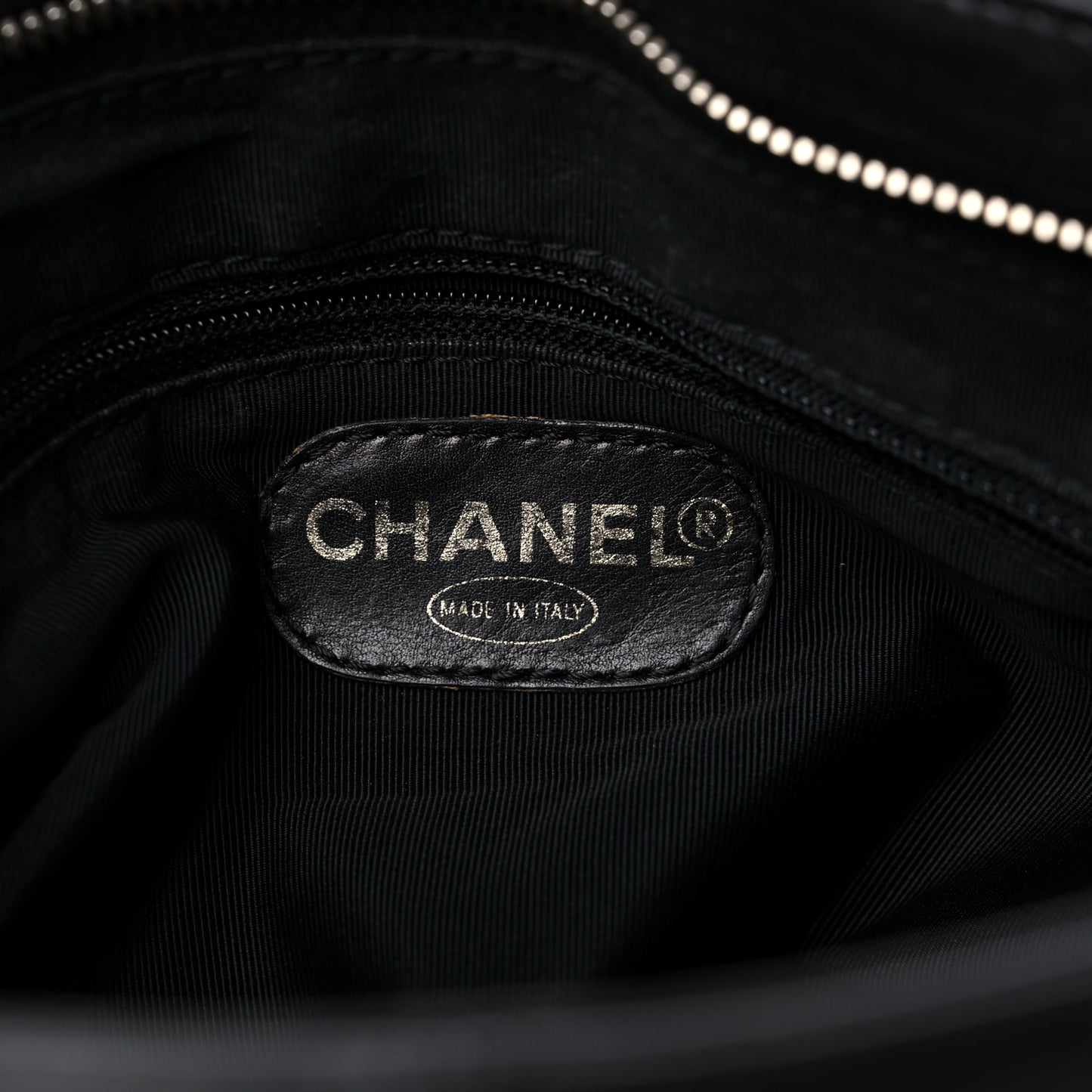 Calfskin CC Shoulder Bag Black