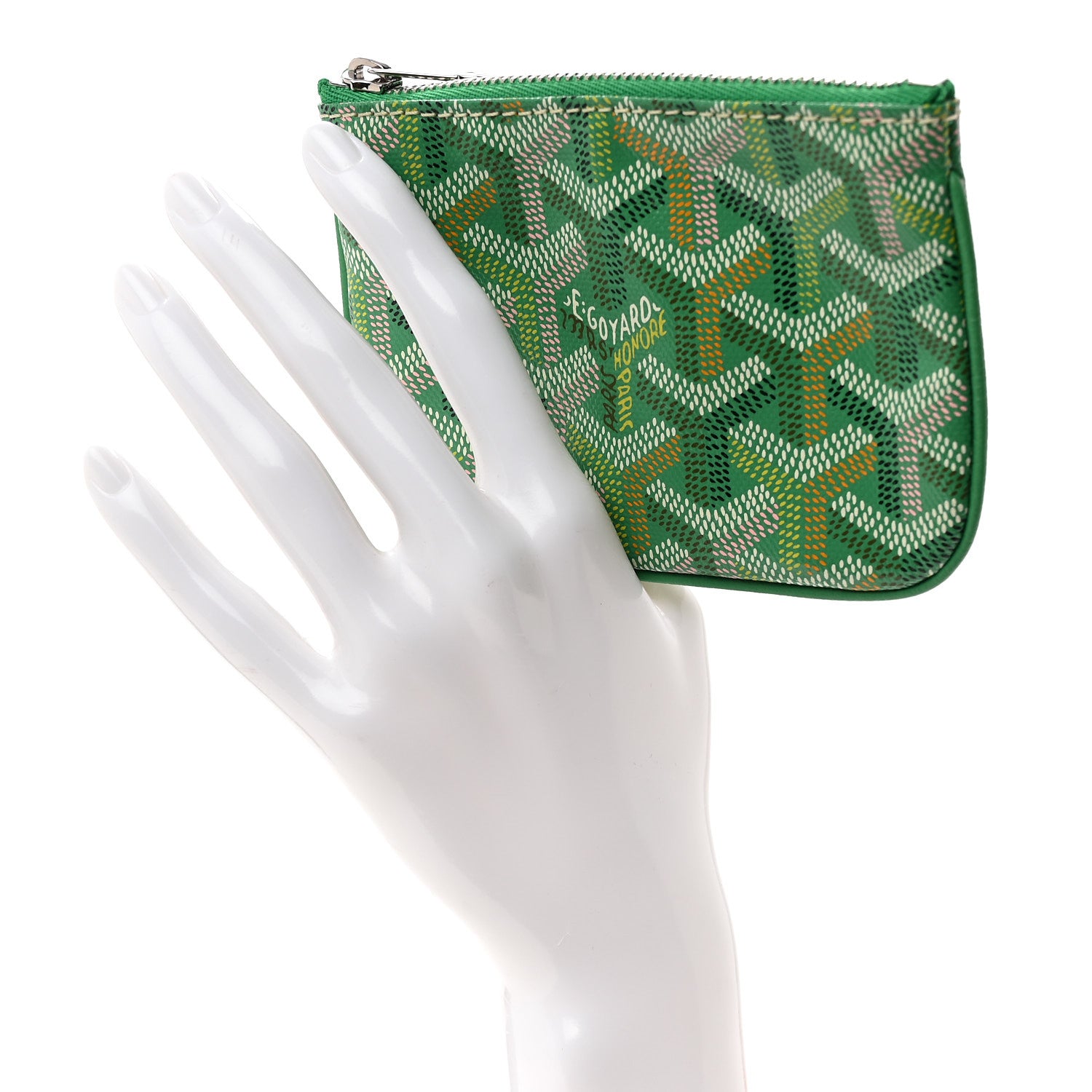 Goyard Goyardine Nano Senat Key Pouch Meadow Green Multicolored