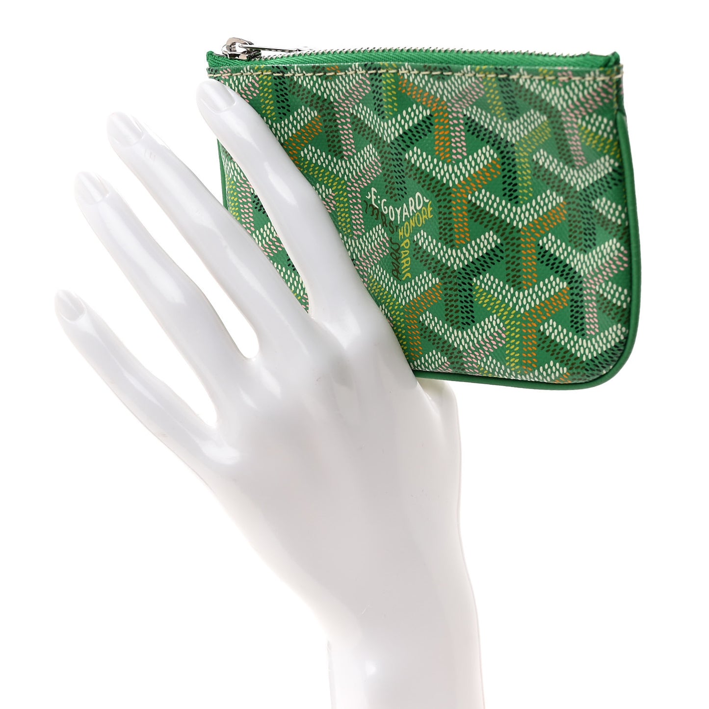 Goyardine Nano Senat Key Pouch Meadow Green Multicolored