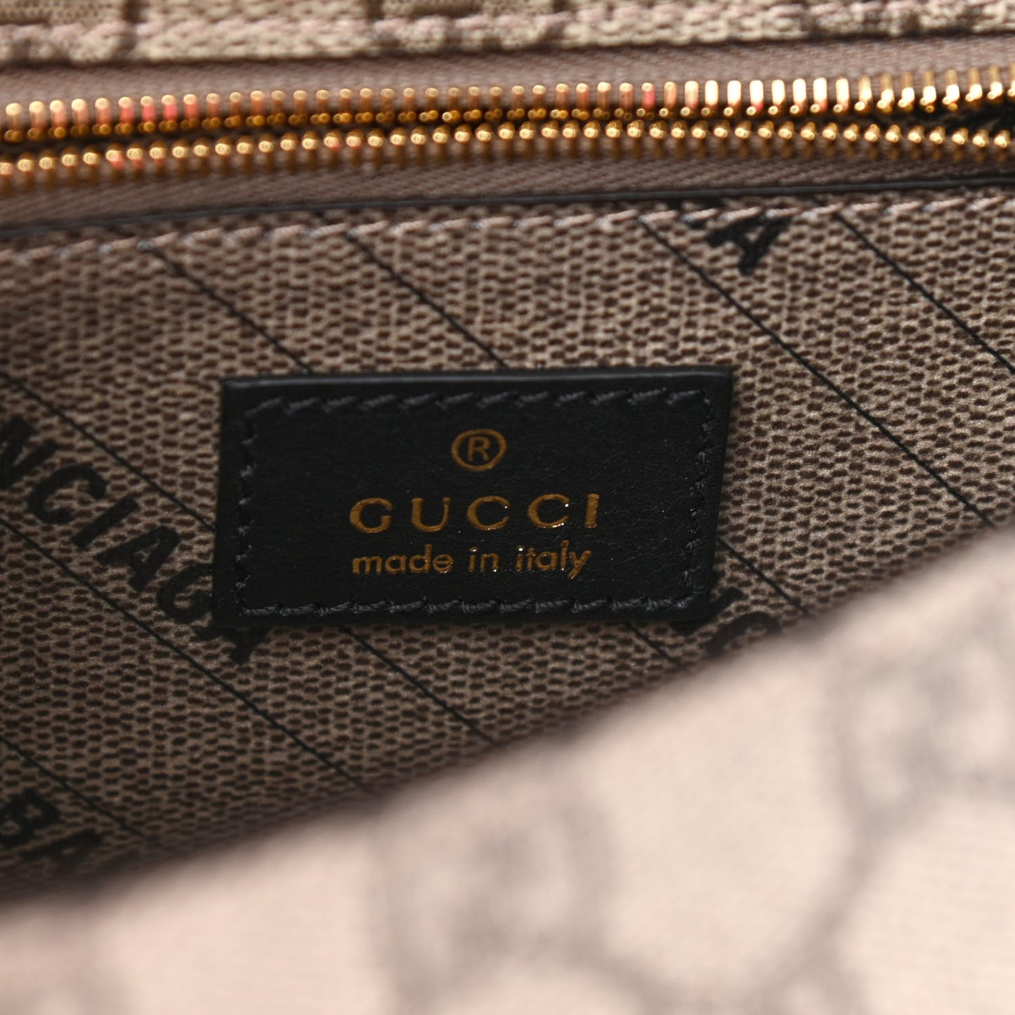 X GUCCI GG Supreme Monogram Small Hourglass Top Handle Bag Beige Ebony