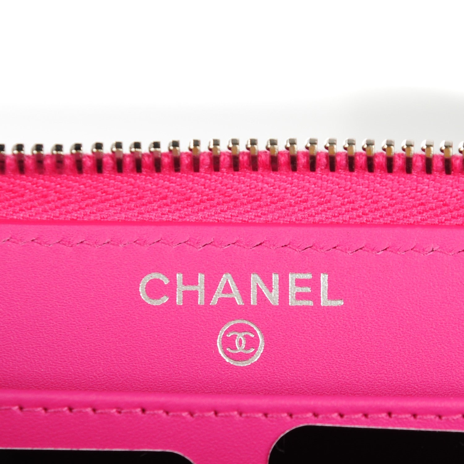 Chanel Caviar Quilted Large Gusset Zip Around Wallet Pink 6 of 8