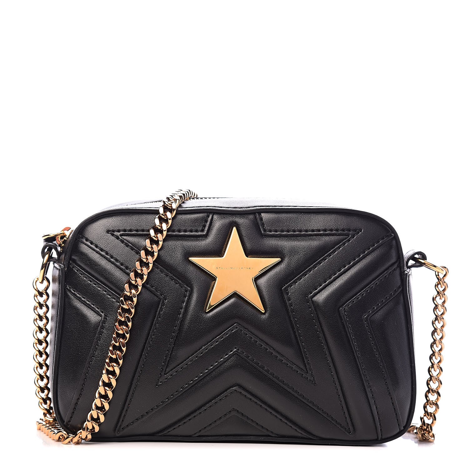 Stella McCartney Eco Alter Nappa Star Patch Shoulder Bag Black 1 of 10