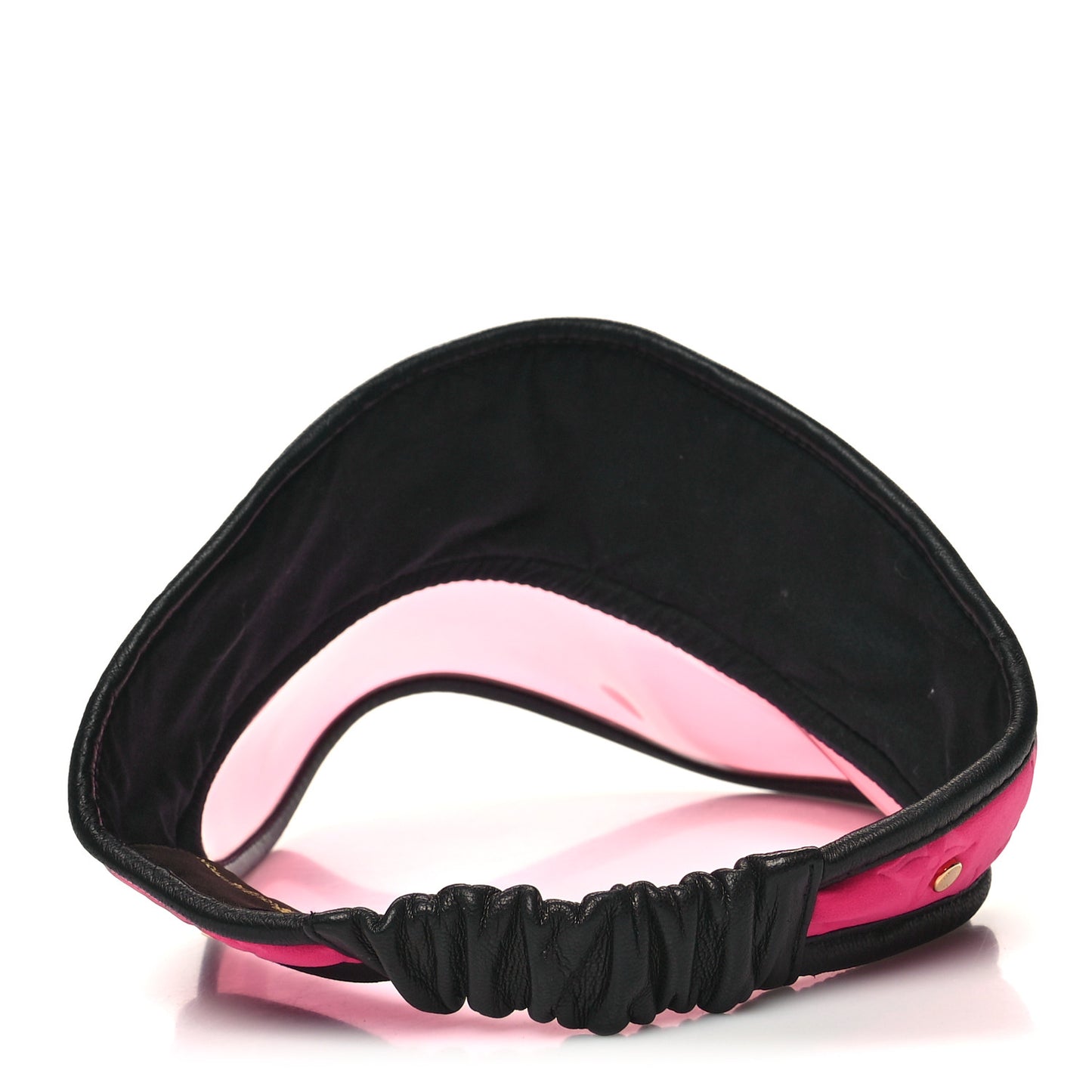 Calfskin Nylon PVC Monogram Visor Fuchsia Black
