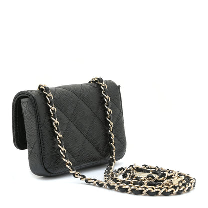 Chanel Caviar Quilted Mini Chain Belt Bag Black 2 of 10