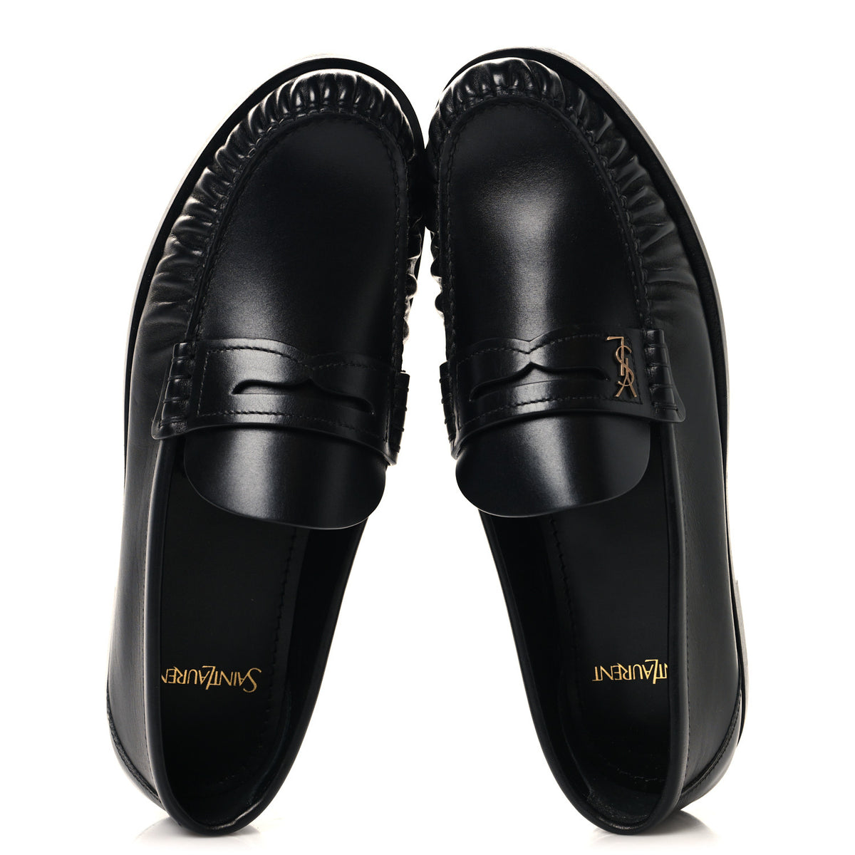 Saint Laurent Calfskin Le Loafer 15 Moccasin 38.5 Black 2 of 9