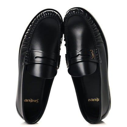 Saint Laurent Calfskin Le Loafer 15 Moccasin 38.5 Black 2 of 9