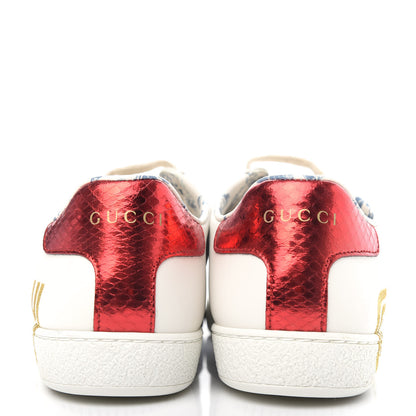 Gucci X SEGA Calfskin Ayers Web Guccy Womens Ace Sneakers 37.5 White 7 of 11