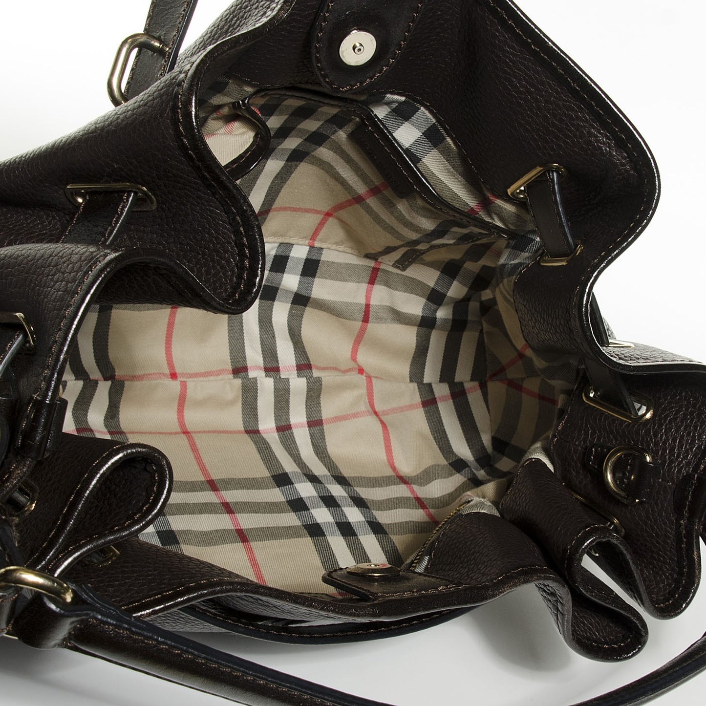 Pebbled Calfskin Hobo Brown