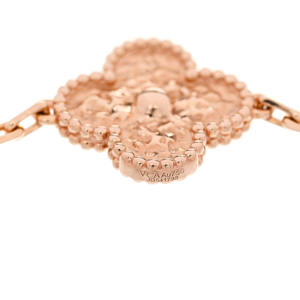 Van Cleef & Arpels 18K Rose Gold 5 Motifs Vintage Alhambra Bracelet 3 of 3