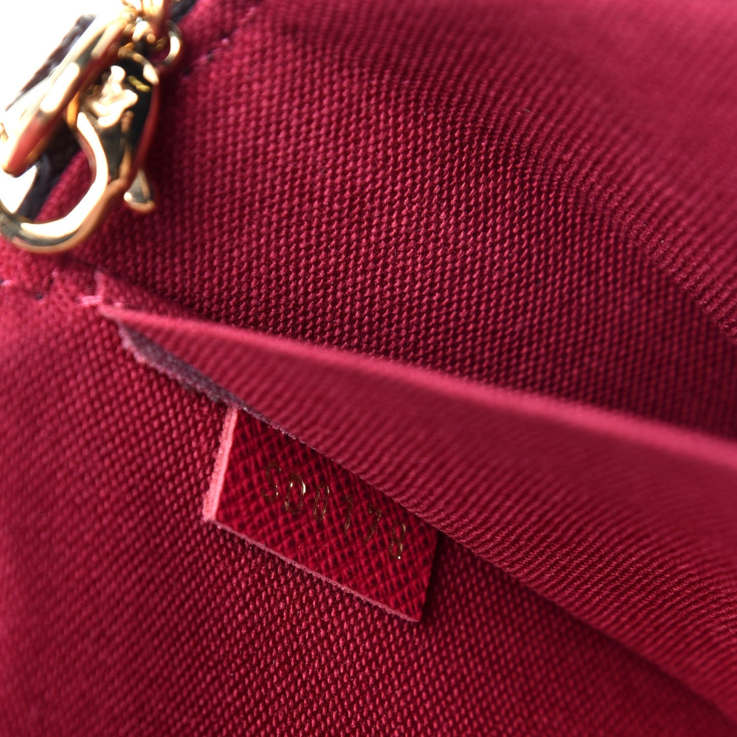 Monogram Pochette Felicie Chain Wallet Fuchsia