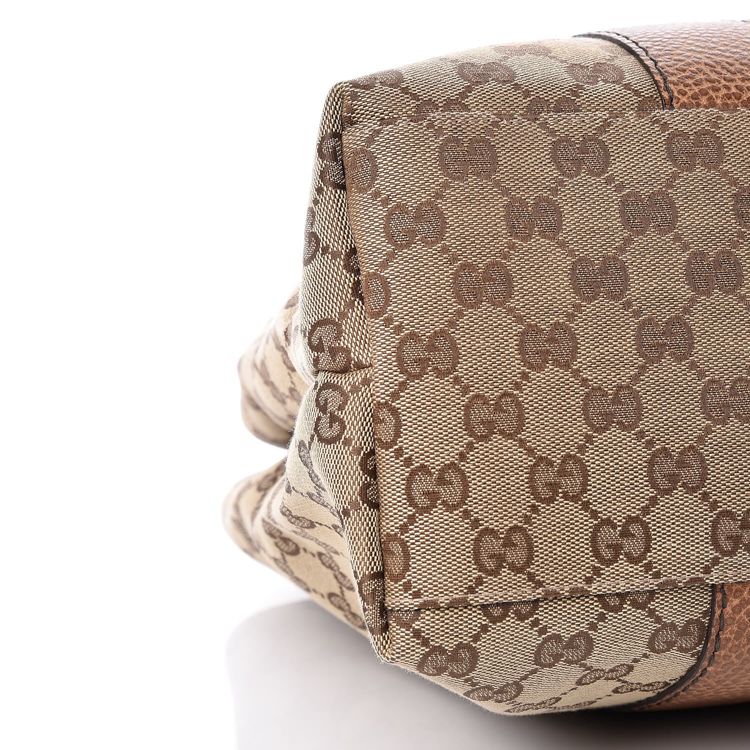 Gucci Monogram Medium Bamboo Bar Tote Brown 9 of 10