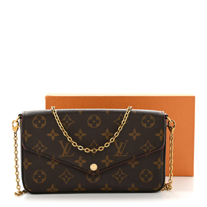 Louis Vuitton Monogram Pochette Felicie Chain Wallet Fuchsia 17 of 17