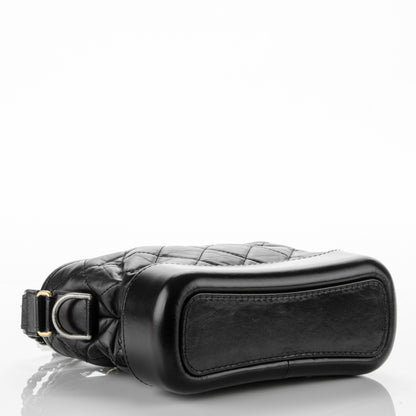 Chanel Aged Calfskin Quilted Small Gabrielle Hobo Black 5 of 8