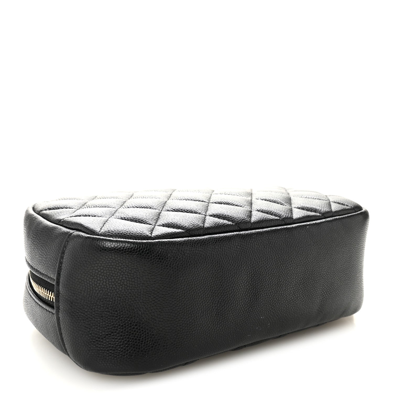 Chanel Caviar Quilted Medium Curvy Pouch Cosmetic Case Black 4 of 9