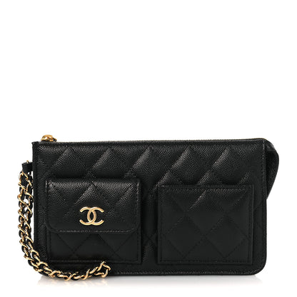 Chanel Caviar Quilted Polly Pocket Pouch Black 1 of 11
