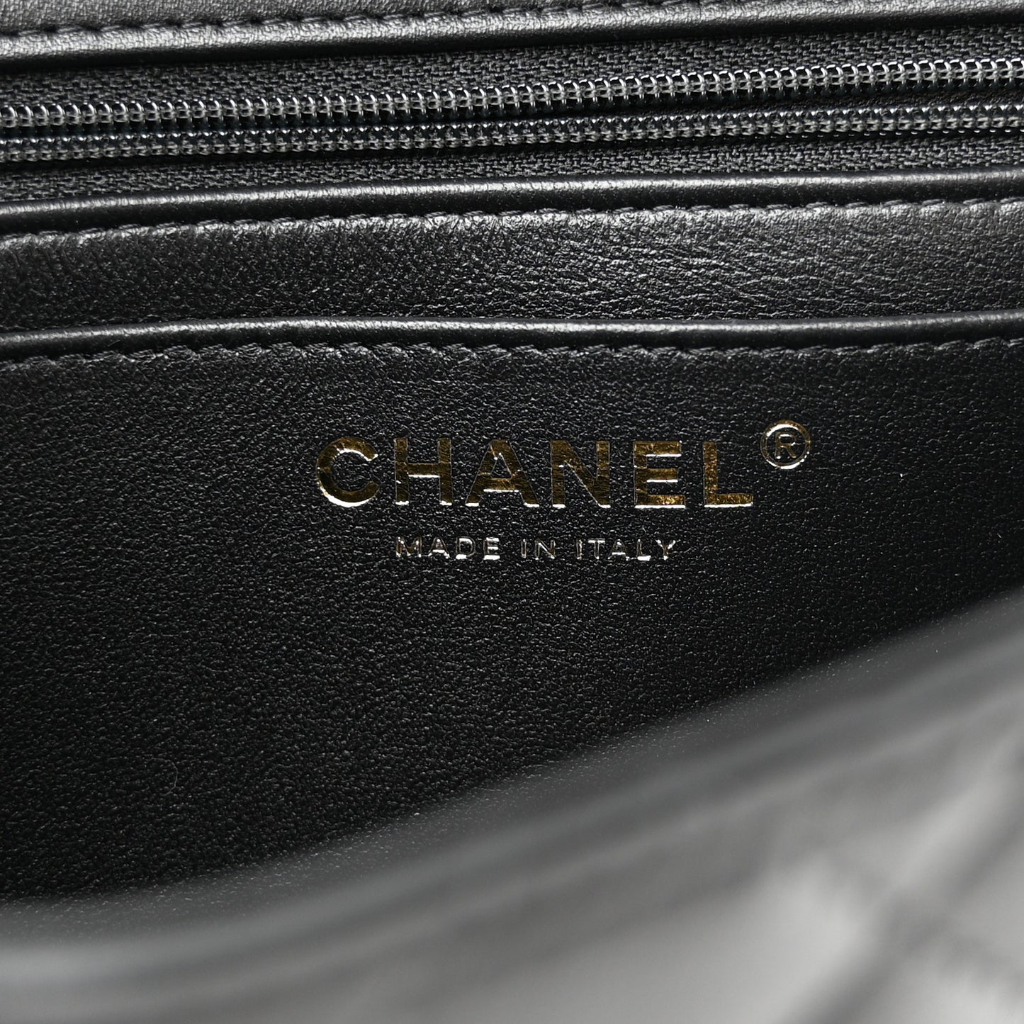 Lambskin Quilted Mini Top Handle Rectangular Flap Black
