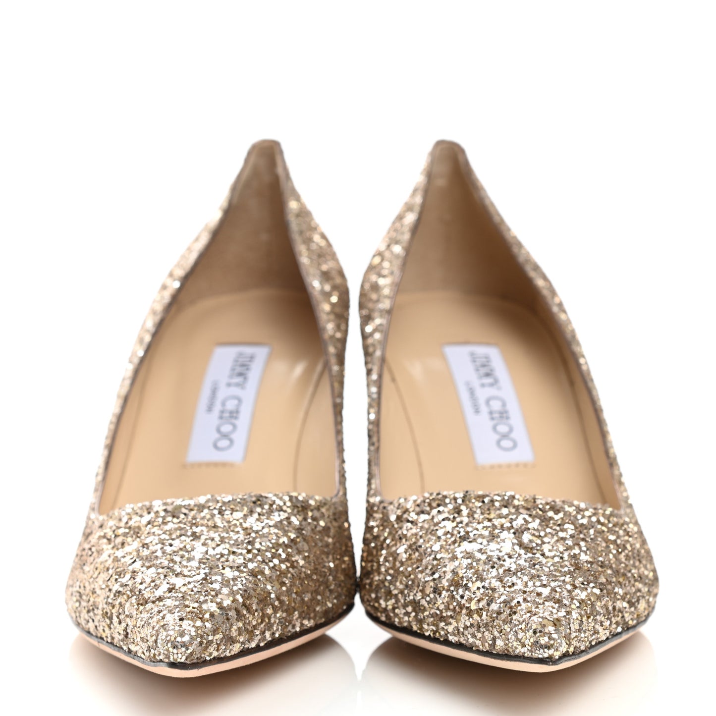 Glitter Degrade Pointy Toe Romy 60 Pumps 38.5 Antique Gold