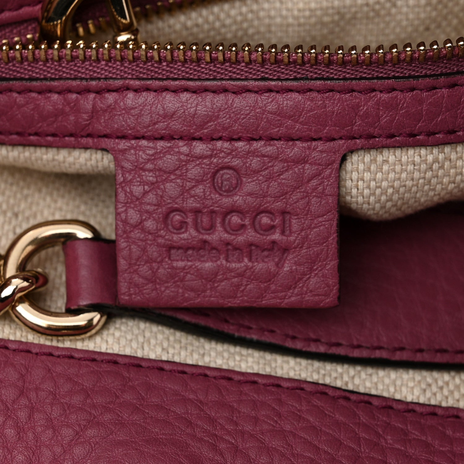 Gucci Pebbled Calfskin Medium Soho Chain Shoulder Bag Peonia Flower 6 of 10