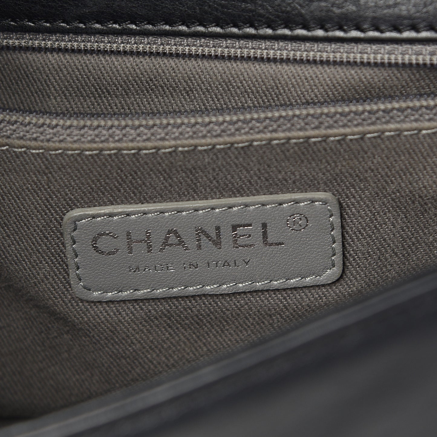 Calfskin Crystal Embossed Medium Boy Flap Black