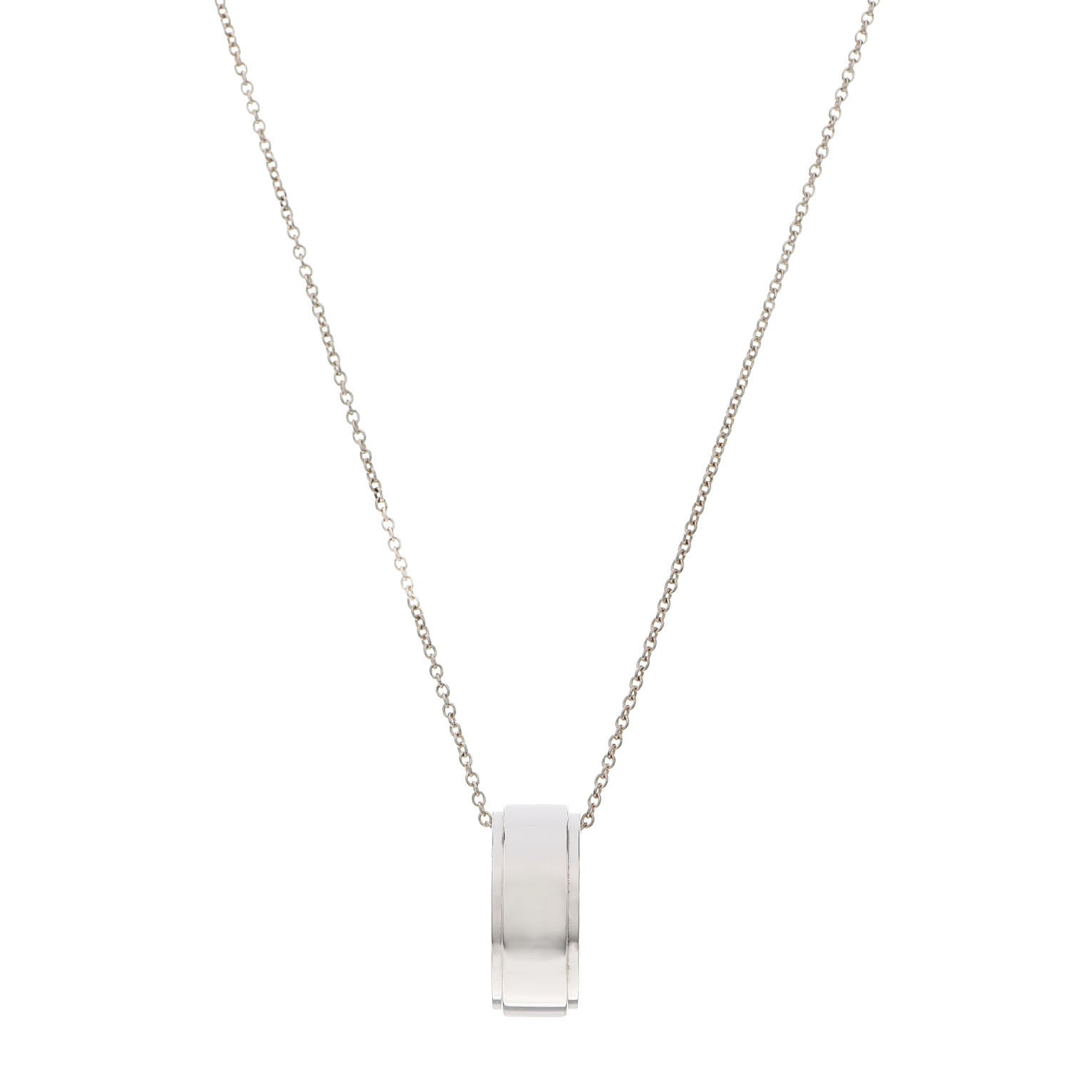 Tiffany Sterling Silver Open Ring Pendant Necklace 1 of 7