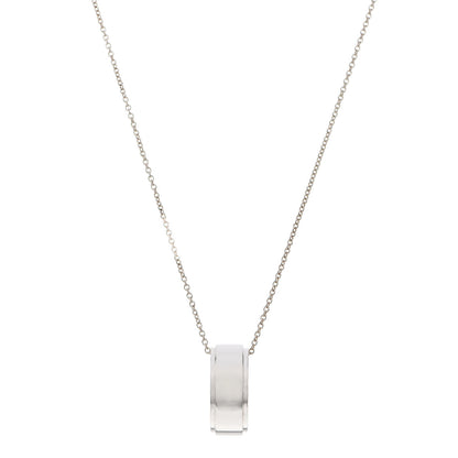 Tiffany Sterling Silver Open Ring Pendant Necklace 1 of 7