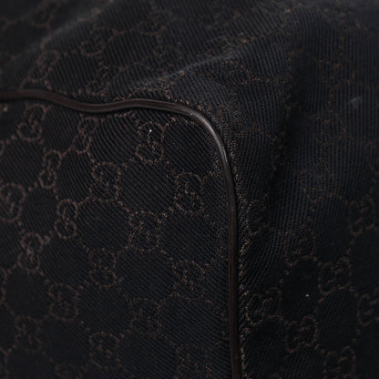 Gucci Denim Monogram Large Collapsible Carry On Duffle Bag Brown 9 of 14