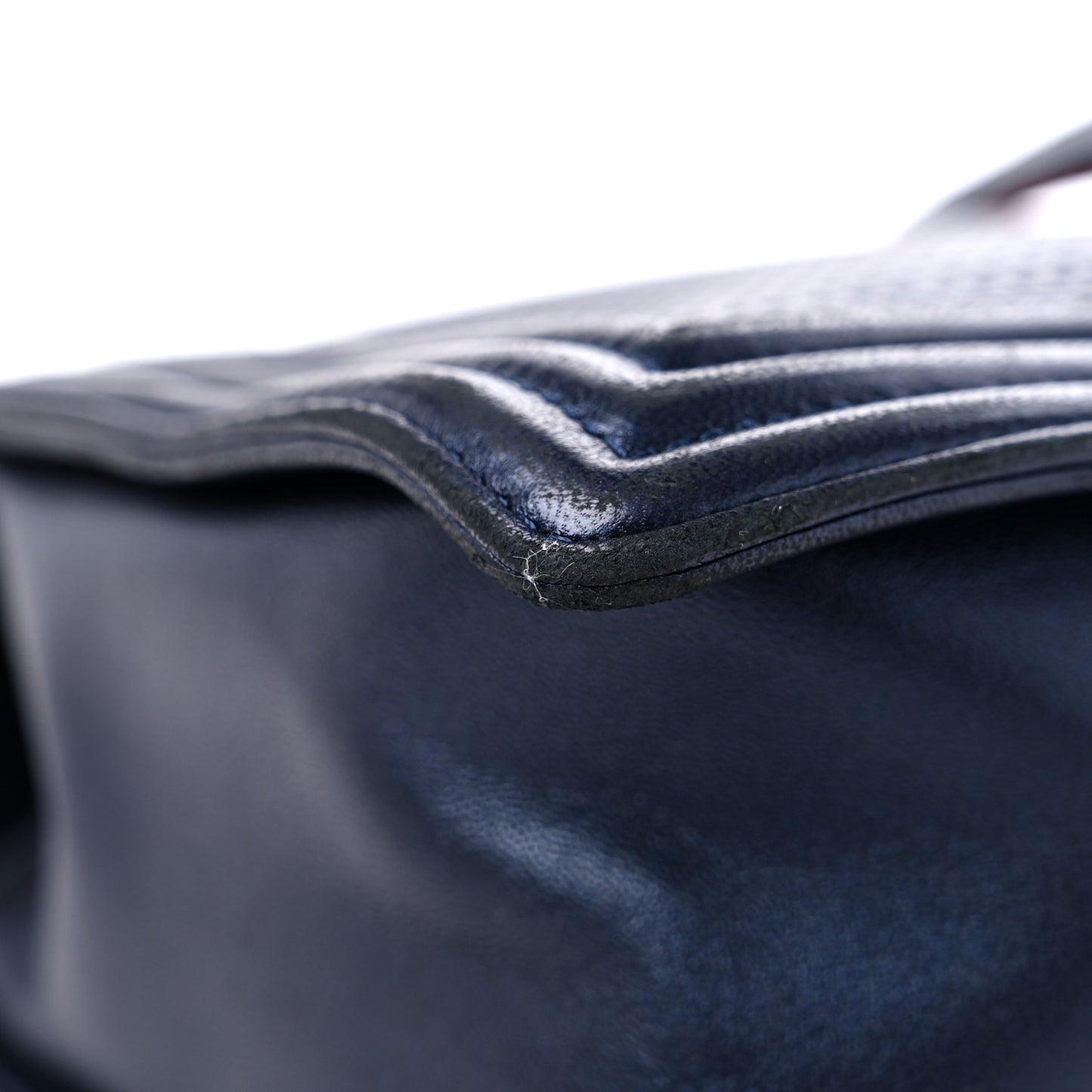 Lambskin Embossed New Medium Boy Cube Flap Navy