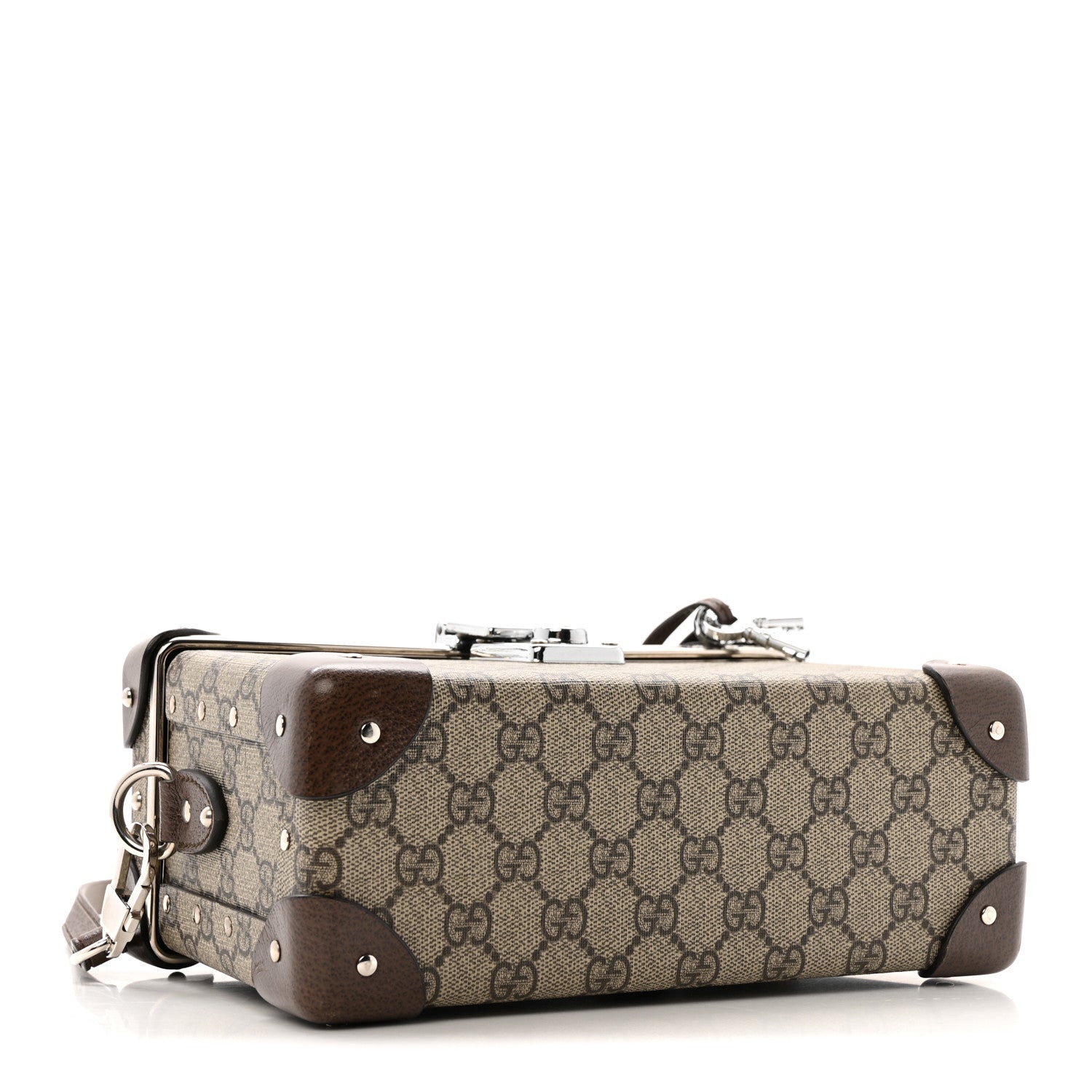 Gucci GG Supreme Monogram Globe-Trotter Beauty Case Brown 4 of 14