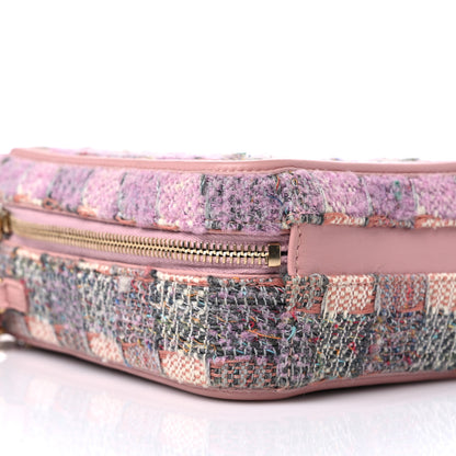 Chanel Tweed Quilted CC North South Filigree Vanity Case Pink 8 of 9