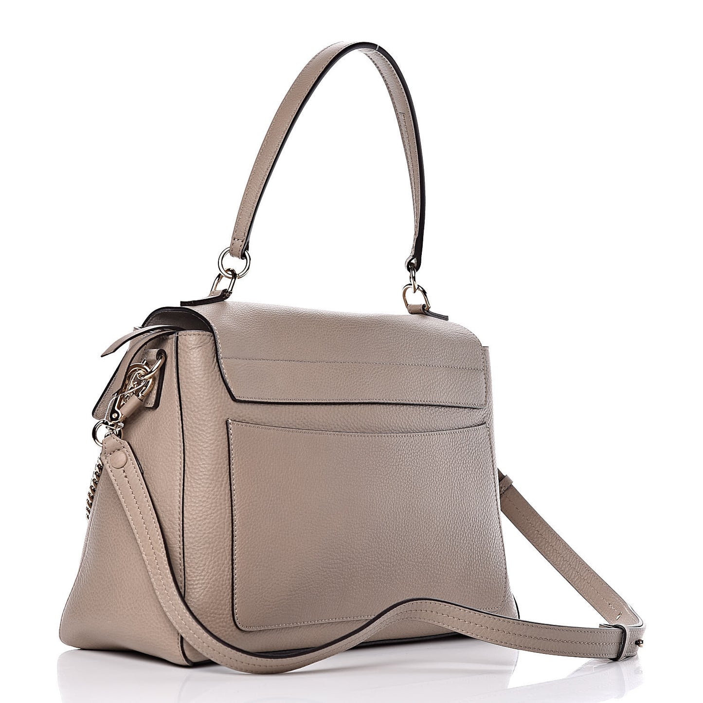 Calfskin Medium Faye Day Shoulder Bag Motty Grey
