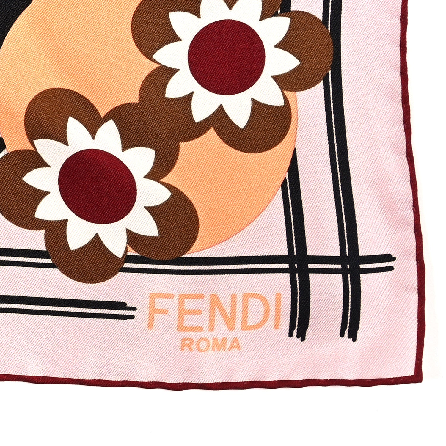 Fendi Silk Monster Eyes Square Scarf Multicolor 3 of 3