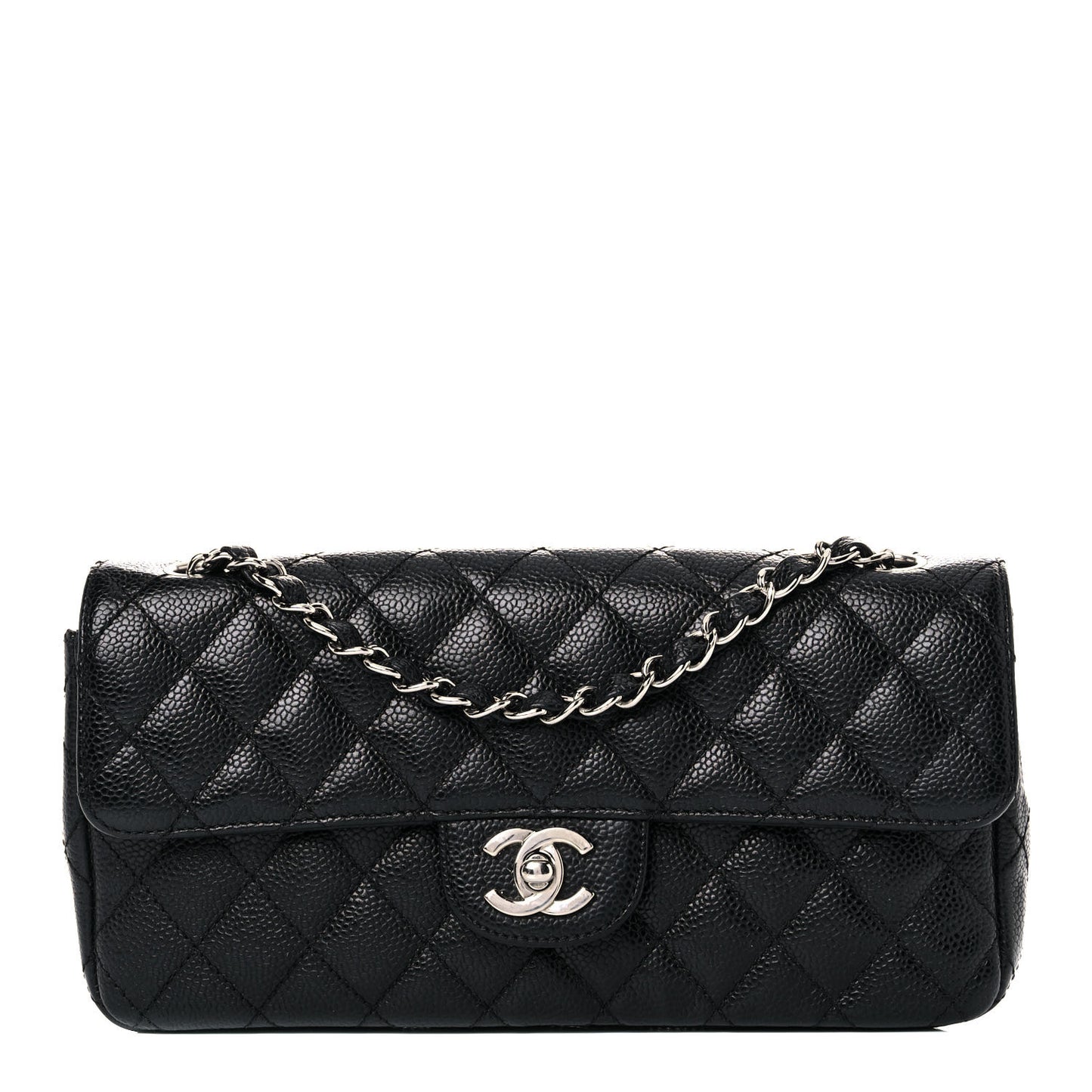 Caviar Quilted East West Flap Black