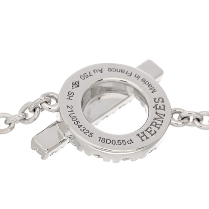 Hermes 18K White Gold Diamond Finesse Bracelet SH 3 of 4