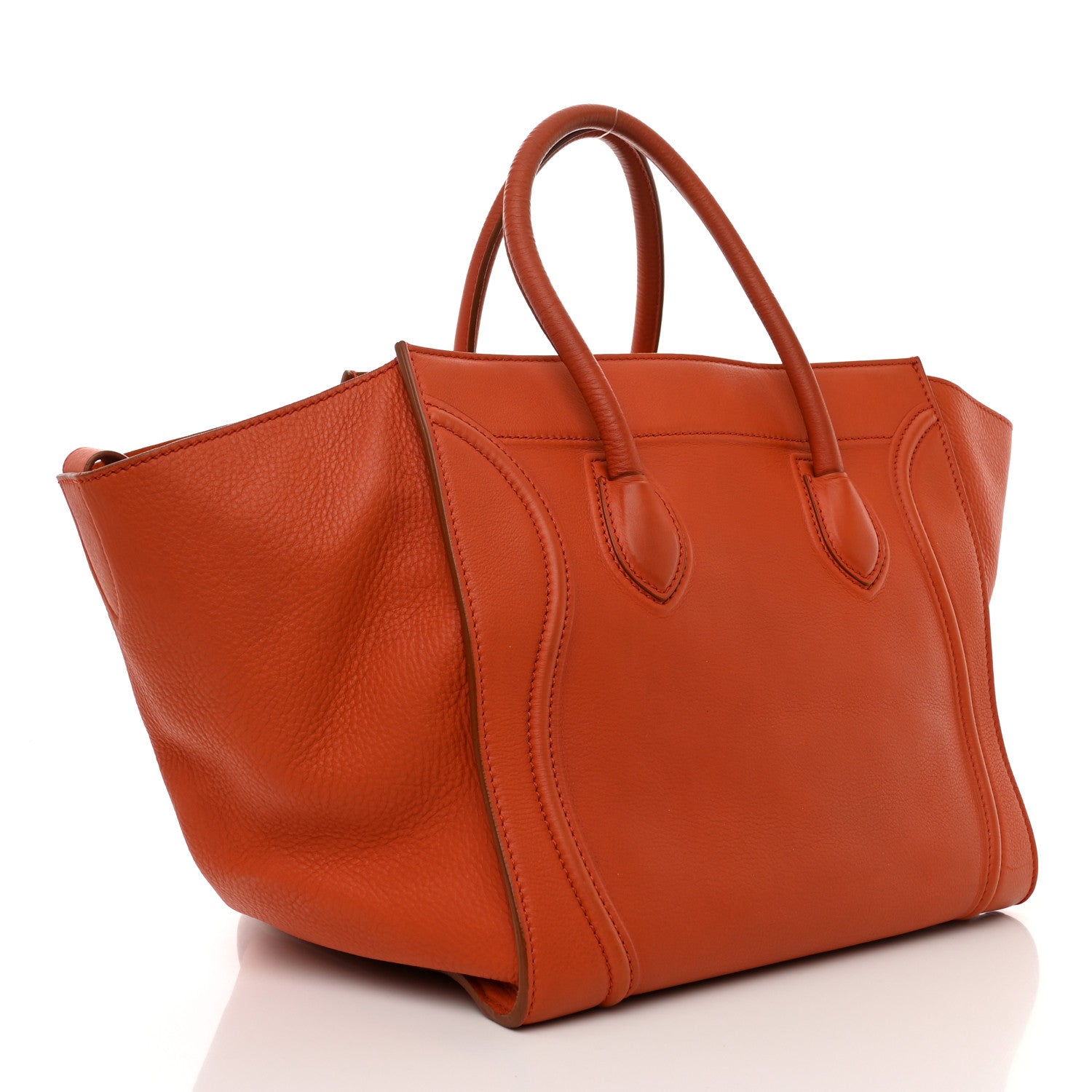 Celine Grained Calfskin Medium Phantom Luggage Burnt Orange 3 of 10