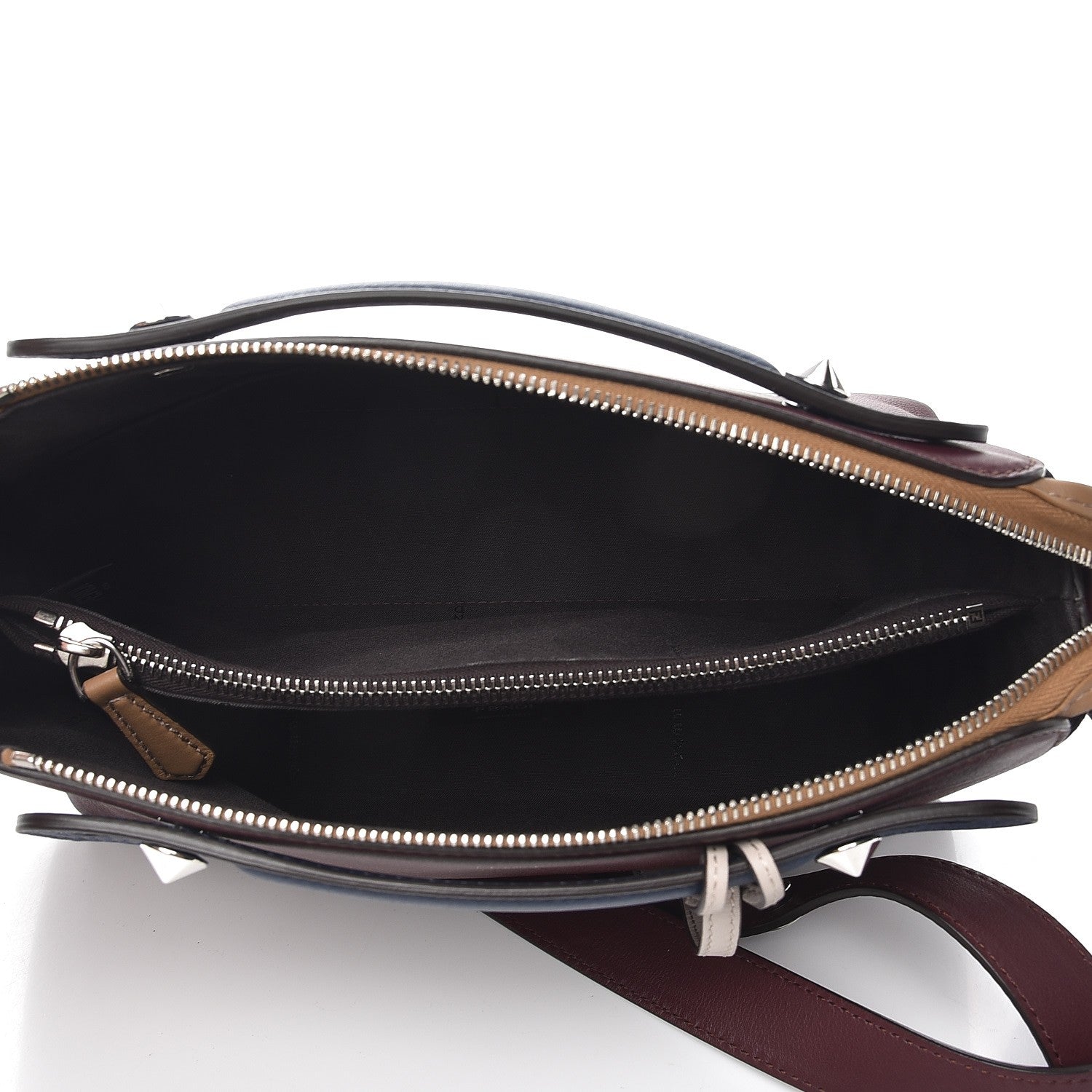 Fendi Vitello Dolce 4 Color Medium By The Way Boston Bag Bordeaux Grigio Polvere Multicolor 5 of 9