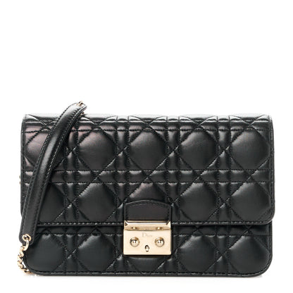 Christian Dior Lambskin Cannage Miss Dior Promenade Pouch Black 1 of 11