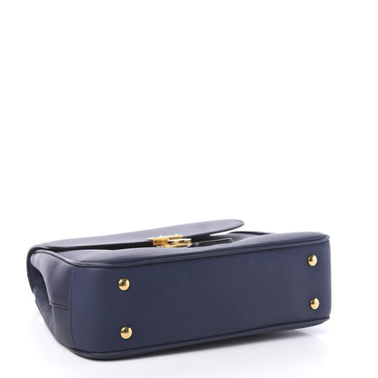 Burberry Trench Calfskin Medium DK88 Top Handle Bag Ink Blue 3 of 10