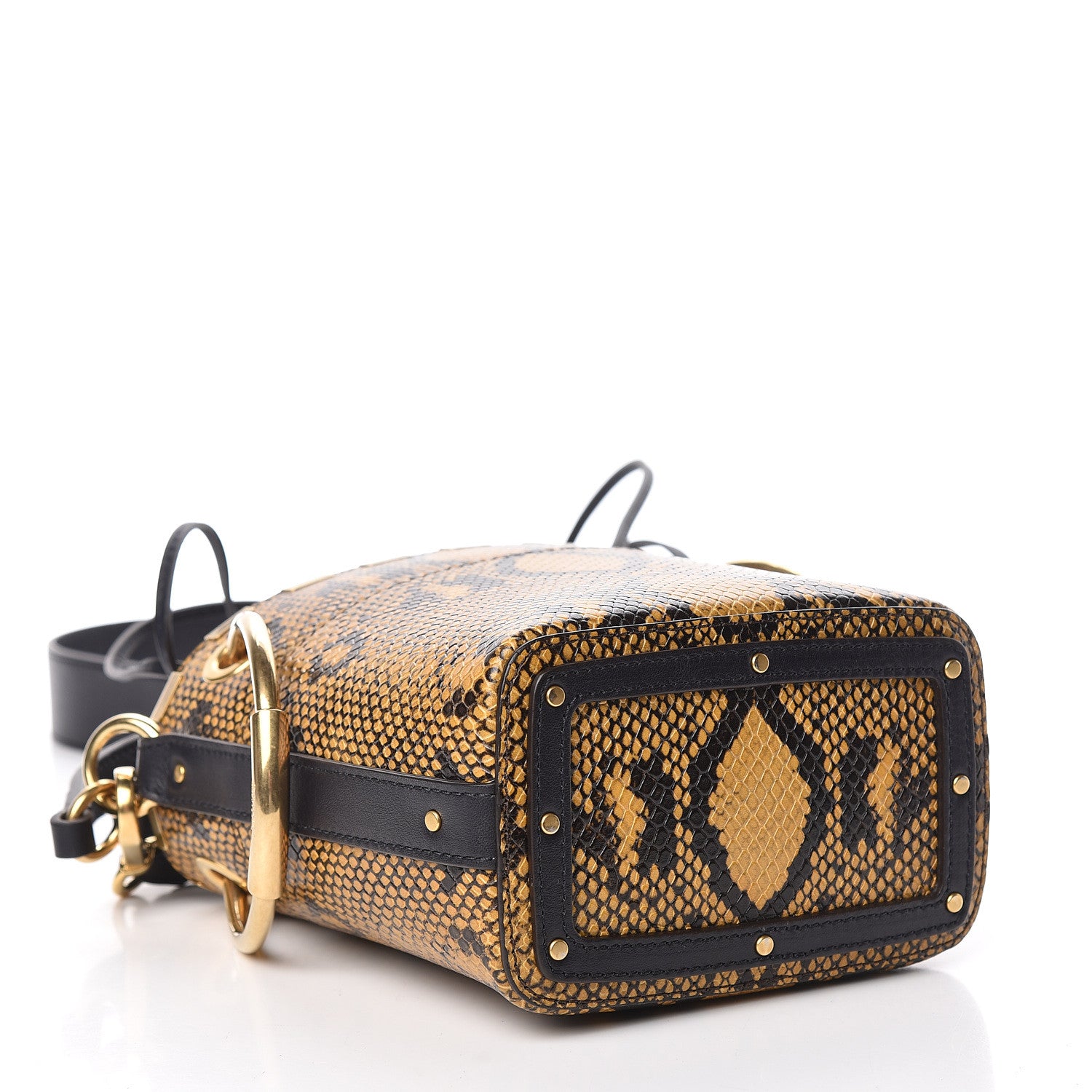 Chloe Python Embossed Calfskin Mini Roy Bucket Bag September Sun 4 of 10