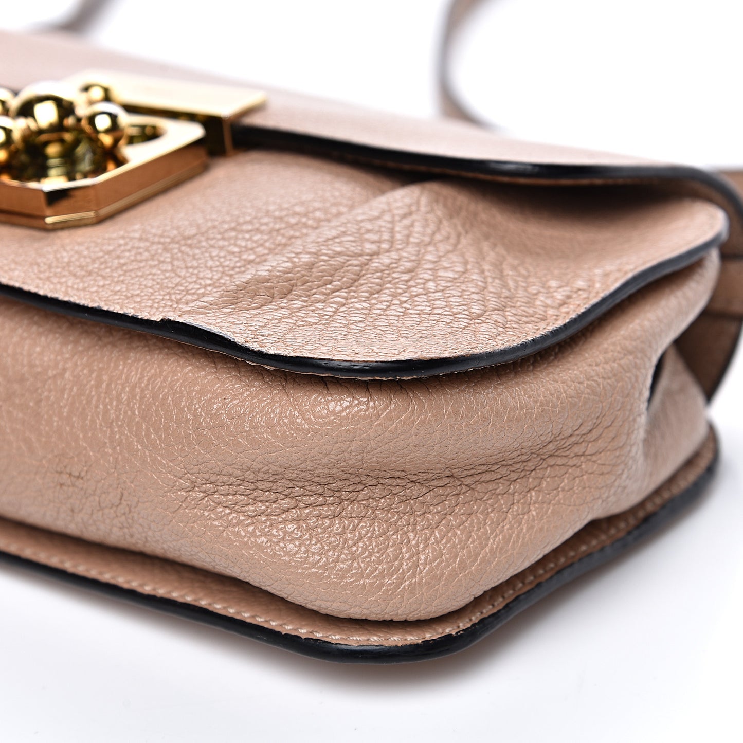 Goatskin Mini Elsie Crossbody Bag Biscotti Beige