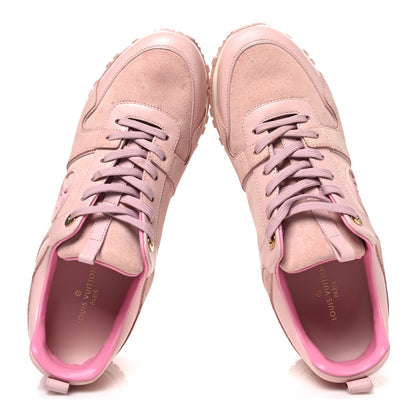 Louis Vuitton Suede Calfskin Run Away Sneakers 38.5 Pink 2 of 12