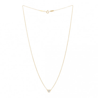 Tiffany 18K Yellow Gold Diamond .17ct Elsa Peretti Diamonds by the Yard Pendant Necklace 3 of 6