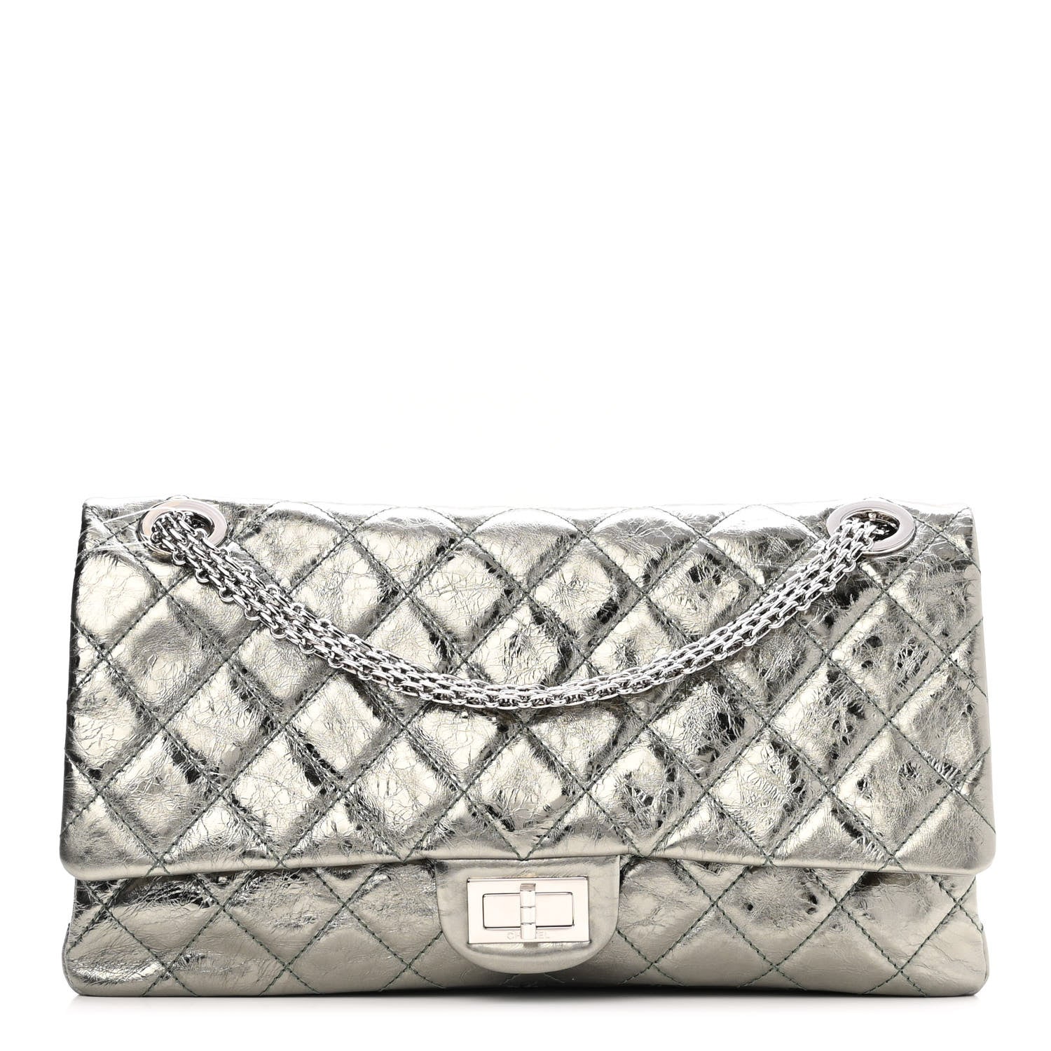 Chanel Metallic Aged Calfskin Quilted 2.55 Reissue 228 Flap Dark Green 1 of 9
