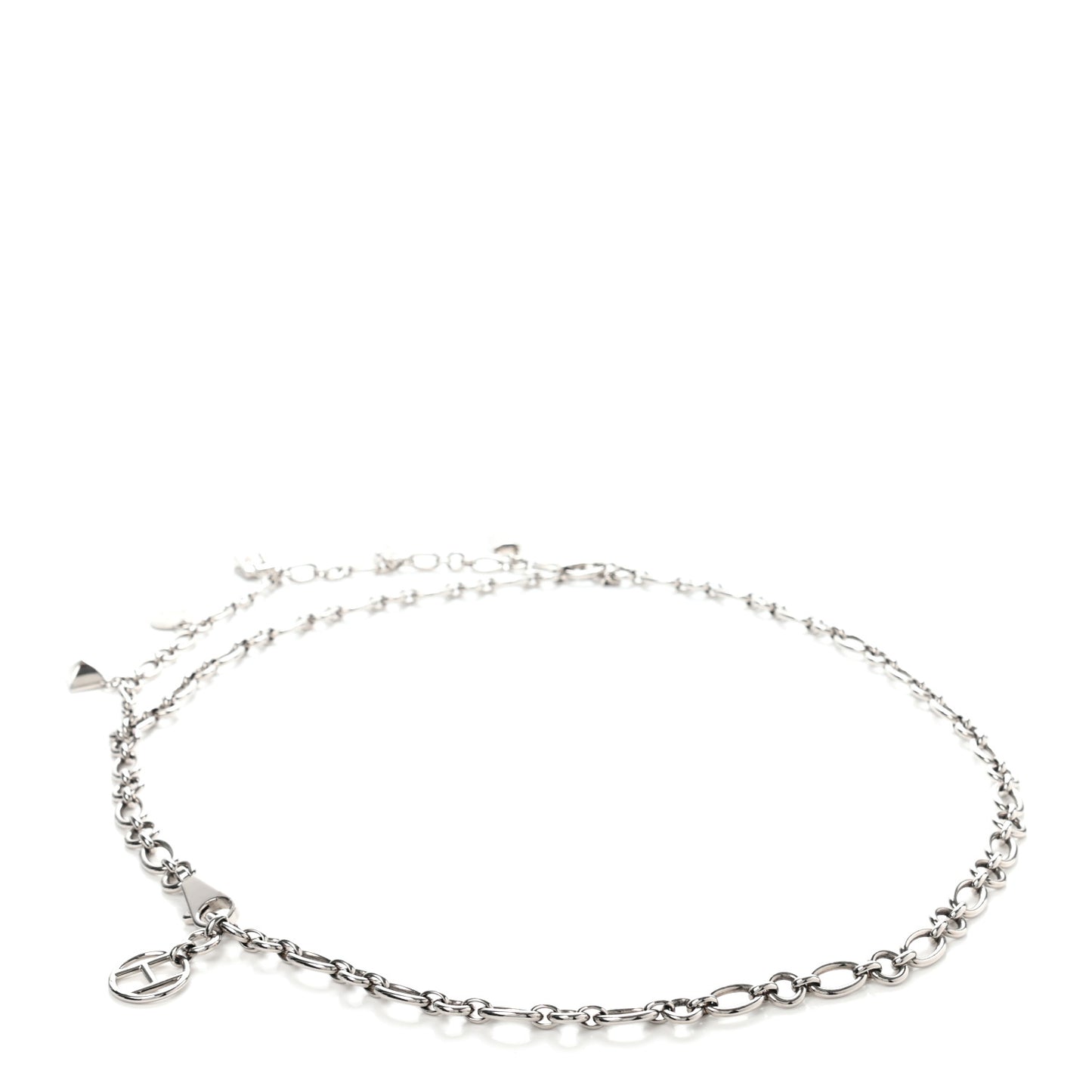 Palladium Silver Olga 5 Charms Chain Belt