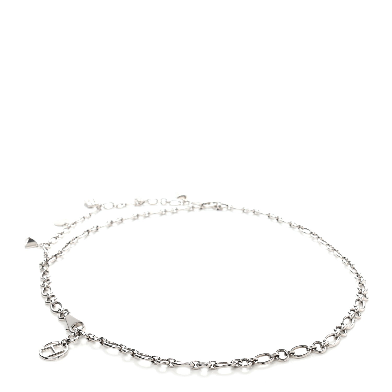Hermes Palladium Silver Olga 5 Charms Chain Belt 2 of 6