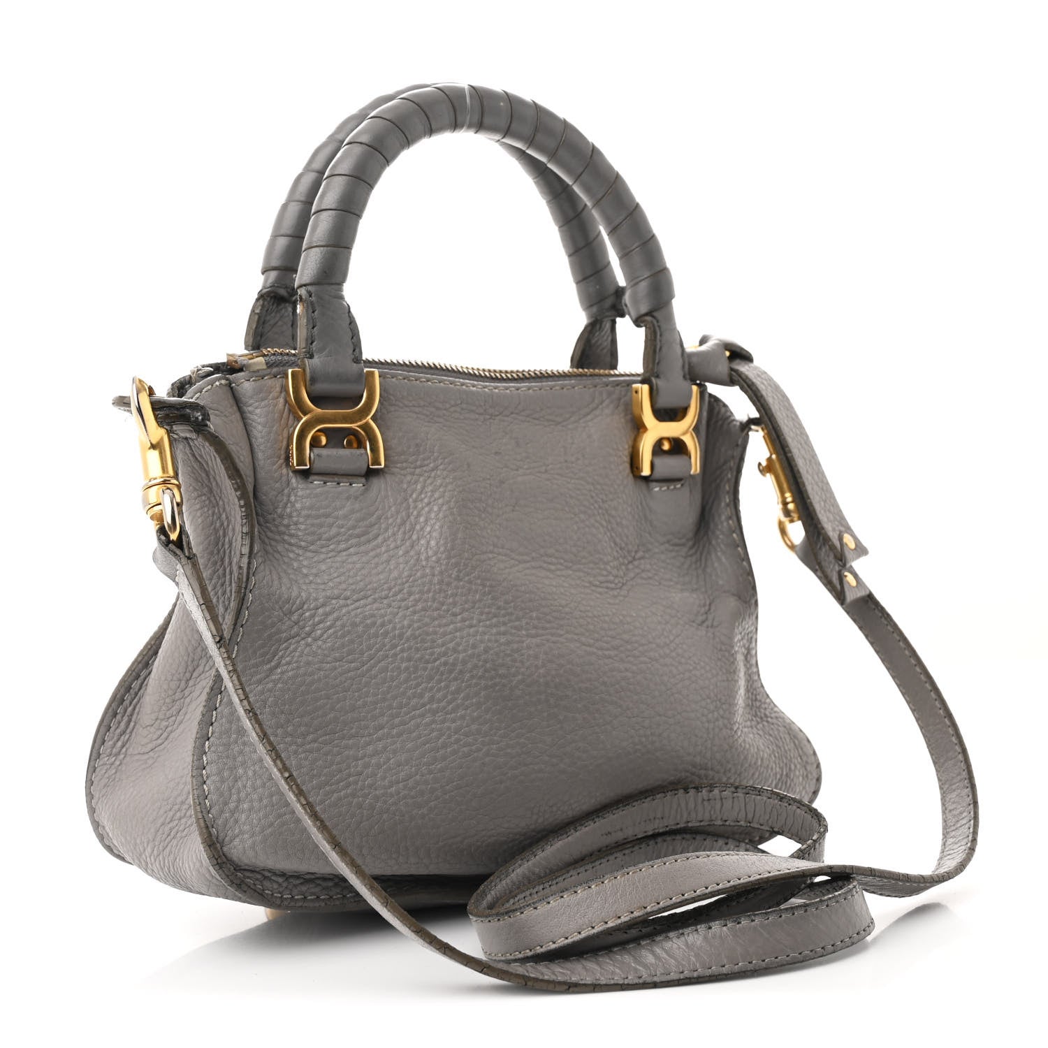 Chloe Calfskin Mini Marcie Satchel Cashmere Grey 3 of 14