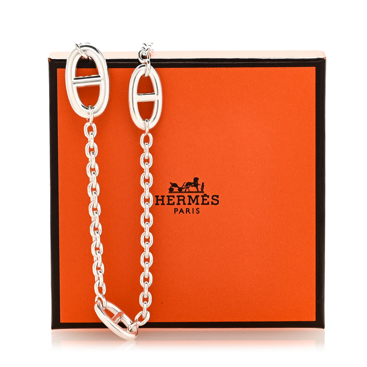 Hermes Sterling Silver Farandole Necklace 80 6 of 6