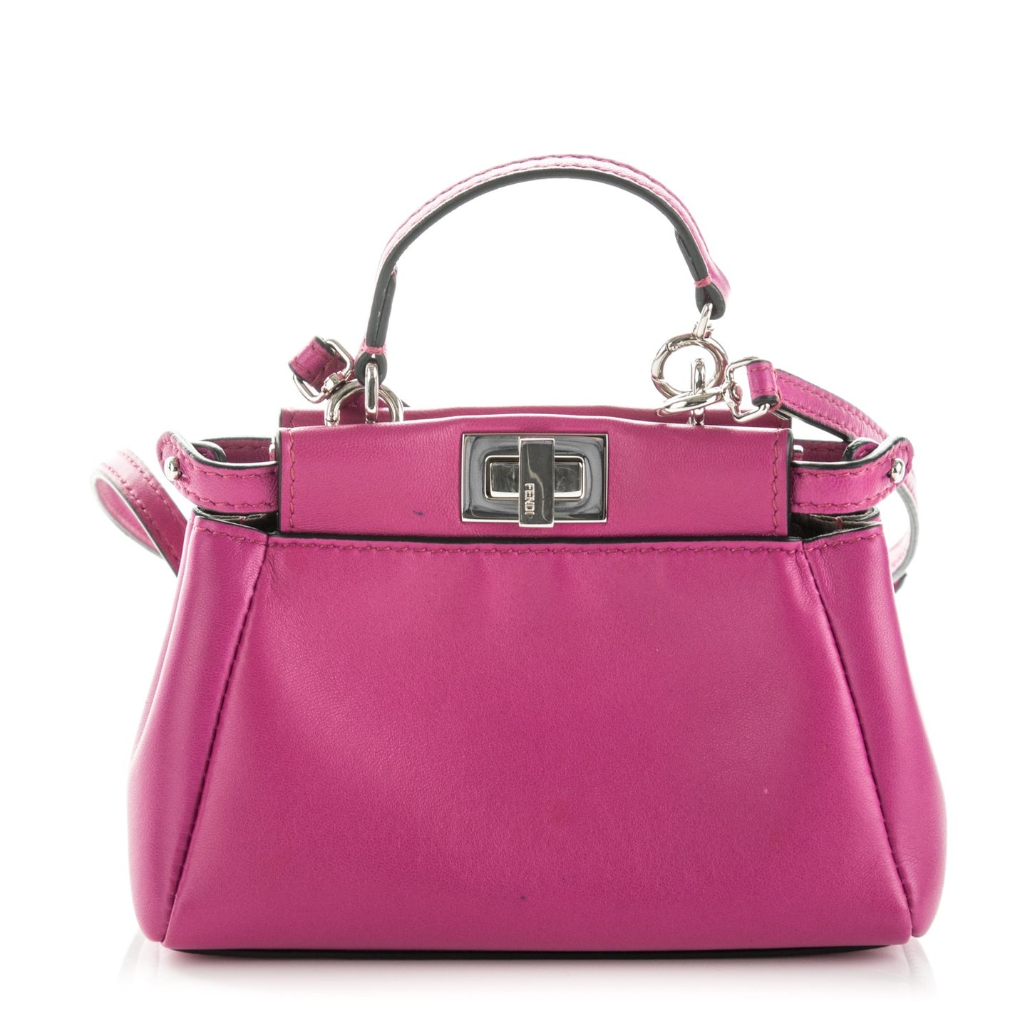 Nappa Micro Peekaboo Iconic Satchel Magenta