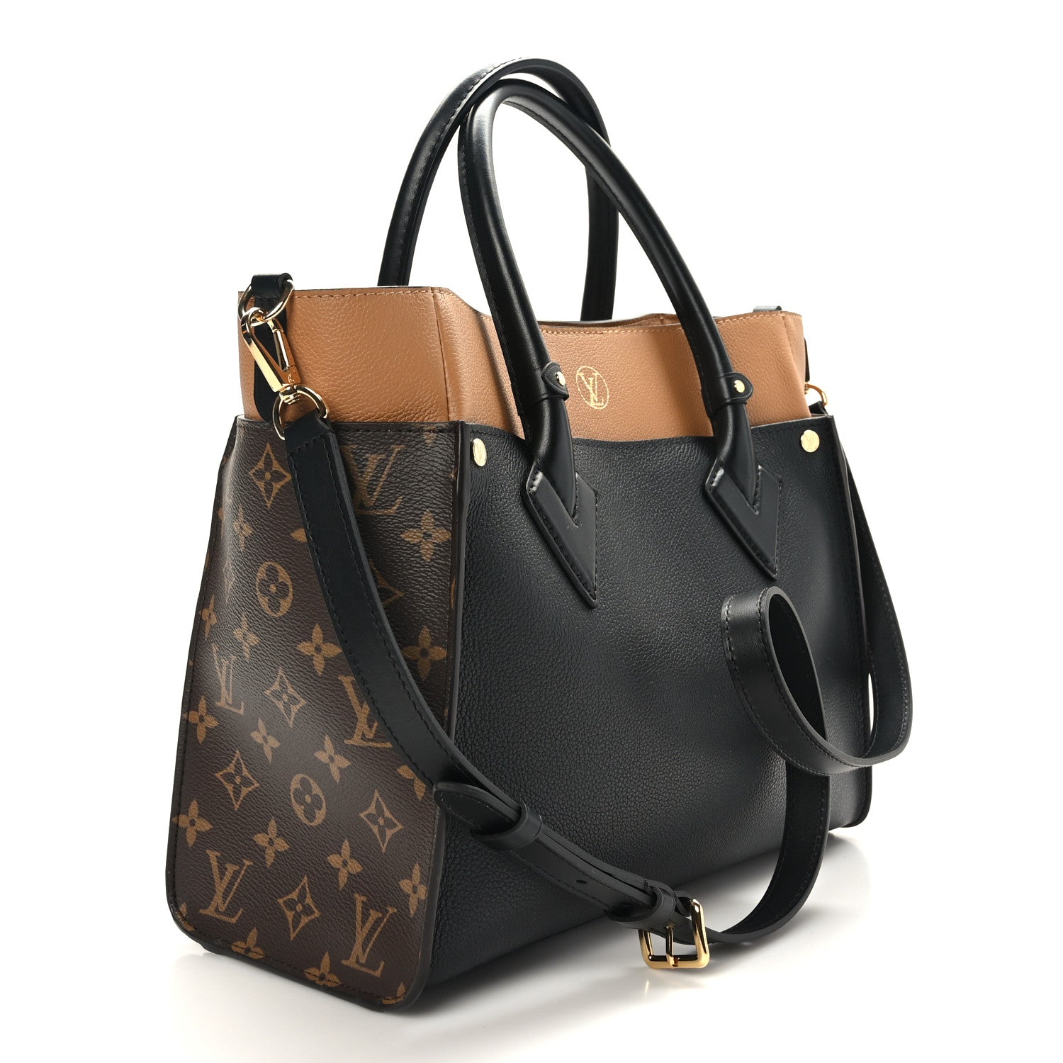 Louis Vuitton Calfskin Monogram On My Side Black 3 of 8
