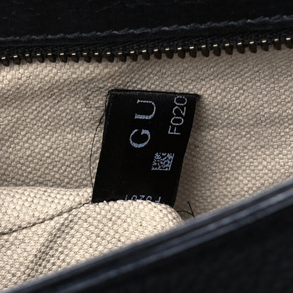 Gucci Calfskin Small GG Marmont Top Handle Bag Black 8 of 15