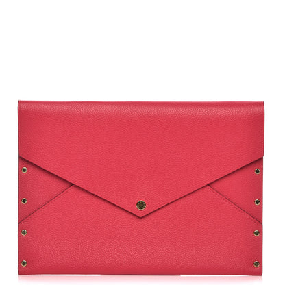 Louis Vuitton Cuir Rivets Enveloppe Fuchsia 1 of 6